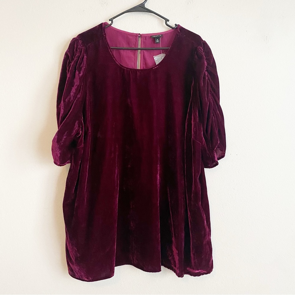 New Torrid Velvet Caterpillar Sleeves Burgundy Size 3